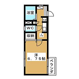 エクシブ吉祥寺 1階1Kの間取り