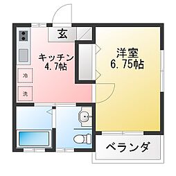 間取図画像 1K