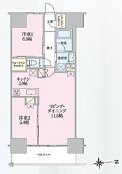 トラープランド翠命館 2LDKの間取図画像