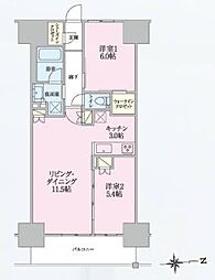 トラープランド翠命館 2LDKの間取図画像