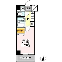 ロイヤル武蔵野 1Kの間取図画像