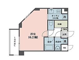 ドゥーエ武蔵小金井 1Kの間取図画像