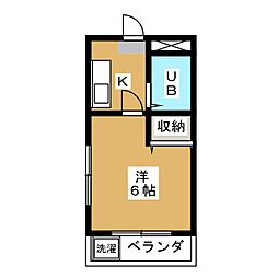 コーポゆき 1Kの間取図画像