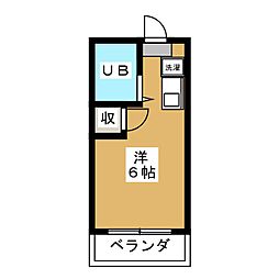 ヒルトップつつじヶ丘 ワンルームの間取図画像
