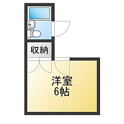 中桜アネックス 1Kの間取図画像