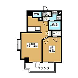 グラーレバイロイト 1LDKの間取図画像
