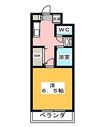 スチューデントパーク府中 1Kの間取図画像