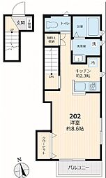 ホワイトリリー ワンルームの間取図画像