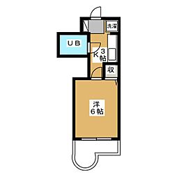 メゾン調布 1Kの間取図画像