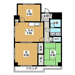 ファミールY.K 3LDKの間取図画像
