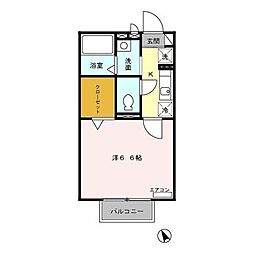 メゾン・ド・アブリコ 1Kの間取図画像