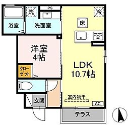 コンパセタ 1LDKの間取図画像