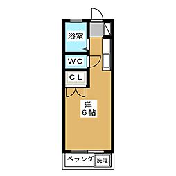 コート黒部 ワンルームの間取図画像