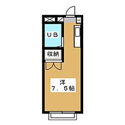エステートアイ ワンルームの間取図画像