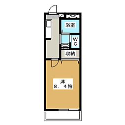 リリ'Sマンション 1Kの間取図画像