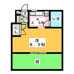 ミキコーポ栄町 1Kの間取図画像