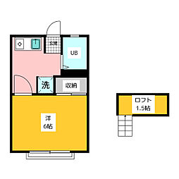 ハイム・エムワン 1Kの間取図画像