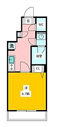 Ｌｕｃｅｎｔ・Ｋ 1階1Kの間取り