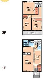 CLAIR HEIM 3SLDKの間取図画像
