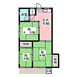 グリーンハイツ 3DKの間取図画像