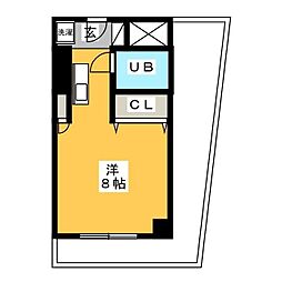 シティフォーラム新小平ベルファース新小平 ワンルームの間取図画像