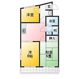 ハイツノザワ 3DKの間取図画像