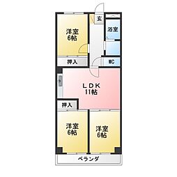 アルカサール武蔵野 3LDKの間取図画像