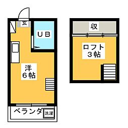 ハイム・ベル・ツリー ワンルームの間取図画像