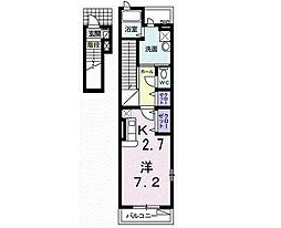 アクティフ 1Kの間取図画像