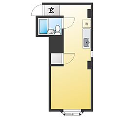 国分寺べんとみビル ワンルームの間取図画像