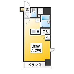 HF国分寺レジデンス ワンルームの間取図画像