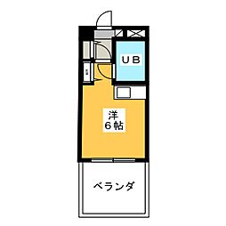コンコード国分寺 ワンルームの間取図画像