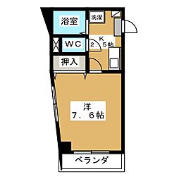 龍生堂橋本ビル 1Kの間取図画像