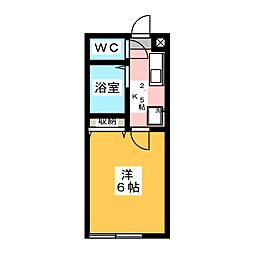 グラシア橋本 1Kの間取図画像
