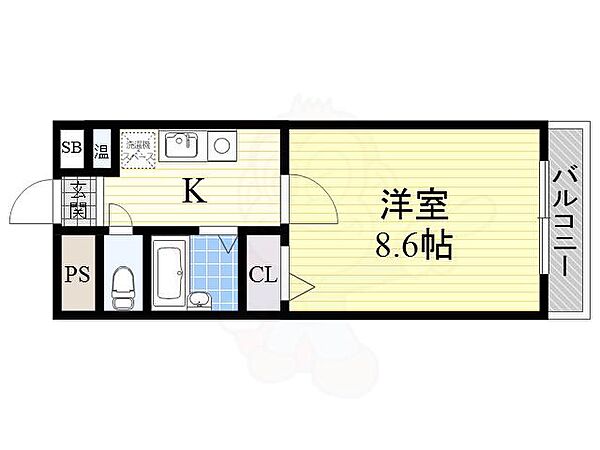 ビスタ穂波公園 302｜大阪府吹田市穂波町(賃貸マンション1K・3階・24.65㎡)の写真 その2