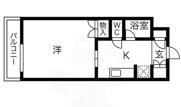 プランドールK ｜大阪府吹田市南金田２丁目(賃貸マンション1K・6階・29.05㎡)の写真 その2