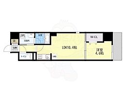 ブロード江坂広芝町レジデンス 1LDKの間取図画像