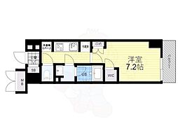 THEMUTUAL江坂 1Kの間取図画像