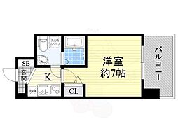 セレニテ江坂ルフレ 1Kの間取図画像