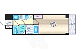 サムティ江坂レガーロ 1Kの間取図画像