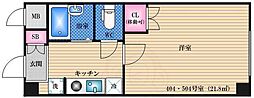 ロイヤル江坂 1Kの間取図画像
