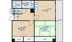 カルム千昇 2DKの間取図画像