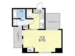 フェリーチェ梅田北 1Kの間取図画像