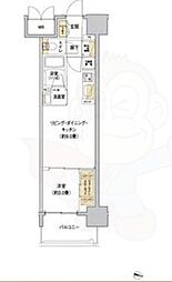 リビオメゾン新大阪 2LDKの間取図画像