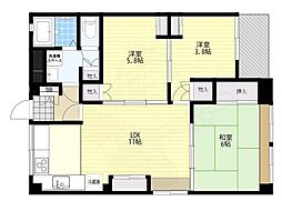 公社千里津雲台団地A-22棟 3階