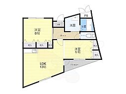 ノーブル千里 2LDKの間取図画像