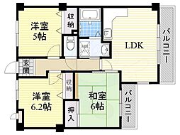 ユンヌホワイエ 3LDKの間取図画像