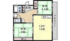 メゾン笹原  ｜ 兵庫県伊丹市野間２丁目（賃貸マンション2LDK・3階・64.28㎡） その2