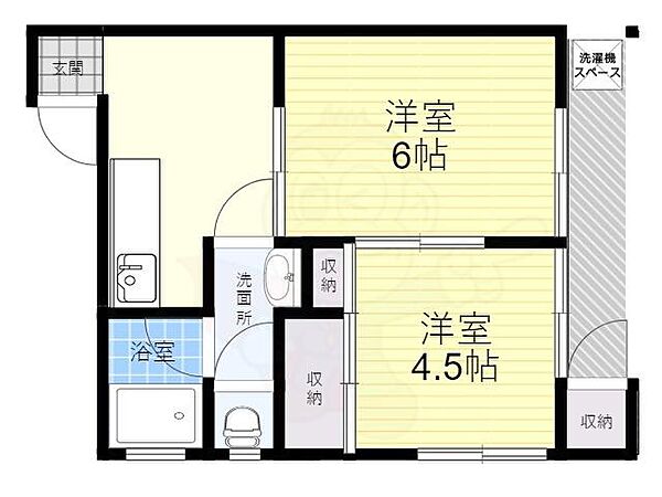 兵庫県伊丹市瑞穂町５丁目(賃貸マンション2K・3階・41.60㎡)の写真 その2