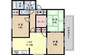 グランシードM 102 ｜ 兵庫県伊丹市中野西２丁目（賃貸アパート3SLDK・1階・64.00㎡） その2